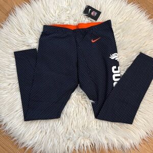 NWT NFL Denver Broncos Poka Dot Leggings Sz L 🧡💙🧡💙